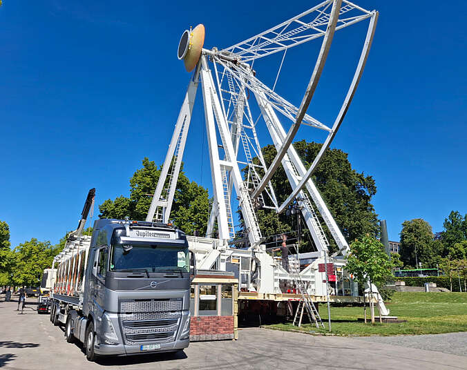 Aufbau Riesenrad