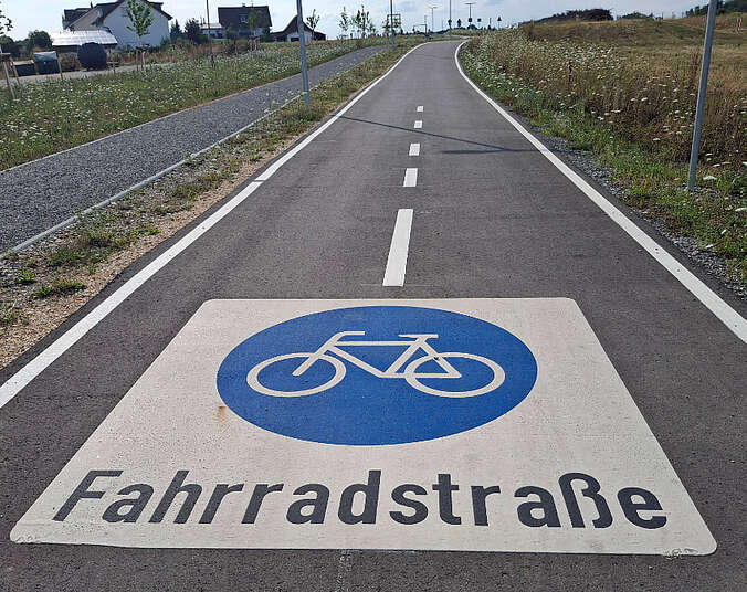 Fahrradstraße (Foto: Stadt Friedrichshafen)